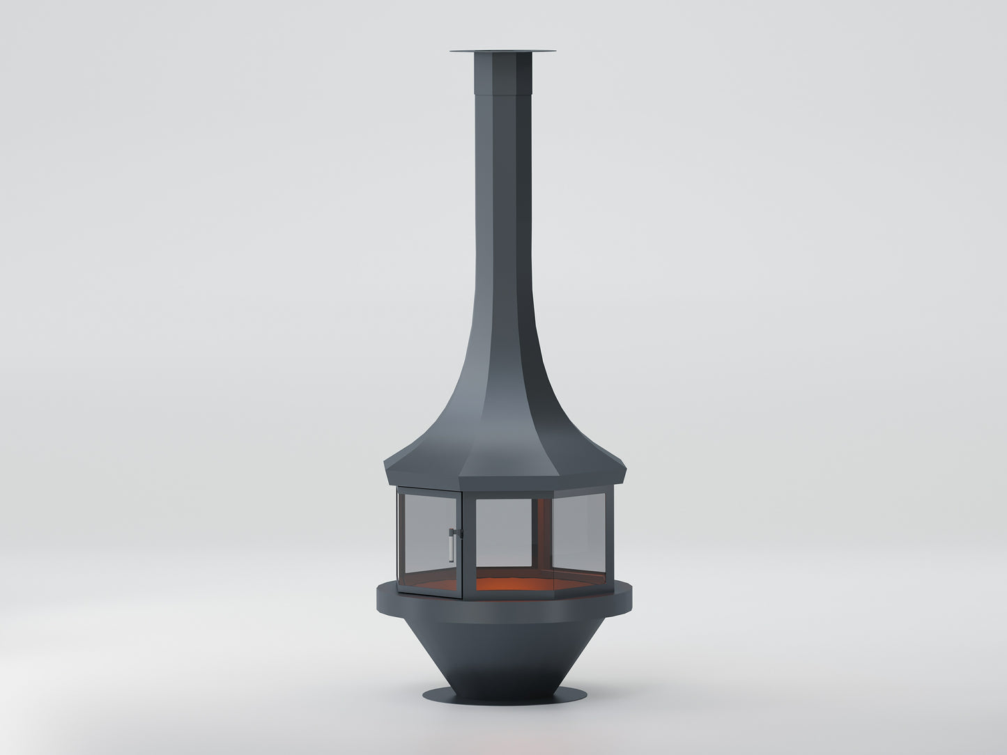 Sekizgen Model Orta Şömine 100X100