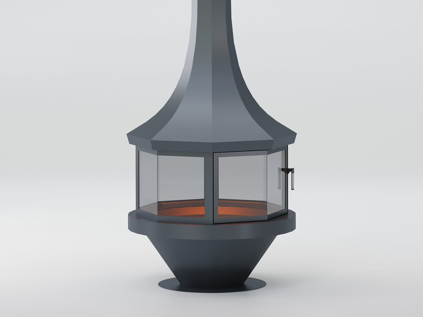 Sekizgen Model Orta Şömine 100X100