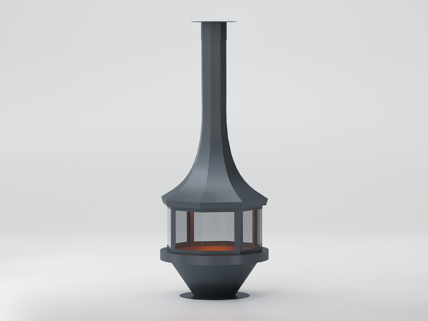 Sekizgen Model Orta Şömine 100X100