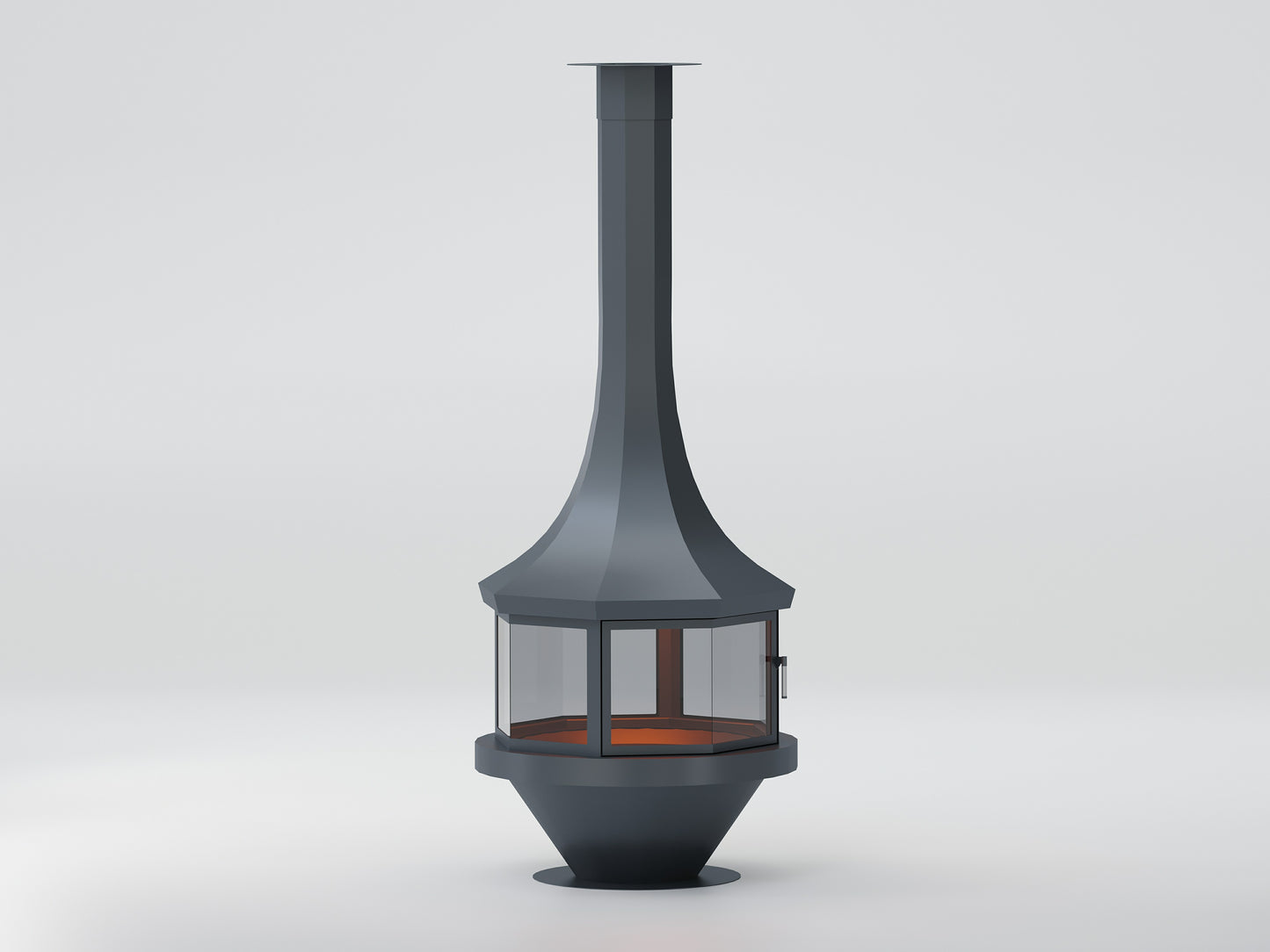 Sekizgen Model Orta Şömine 100X100