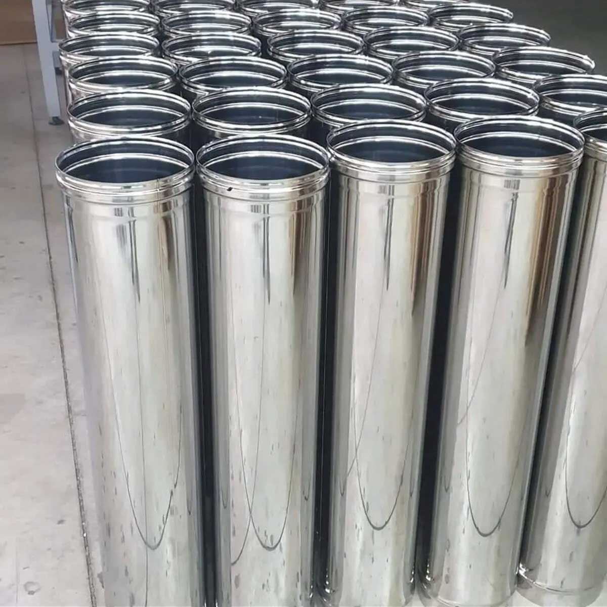 1 Meter Chrome Module Pipe Fireplace Chimney Pipe