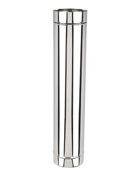 1 Meter Chrome Module Pipe Fireplace Chimney Pipe