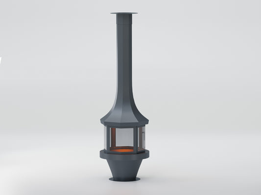 Octagonal Model Medium Fireplace 70X70