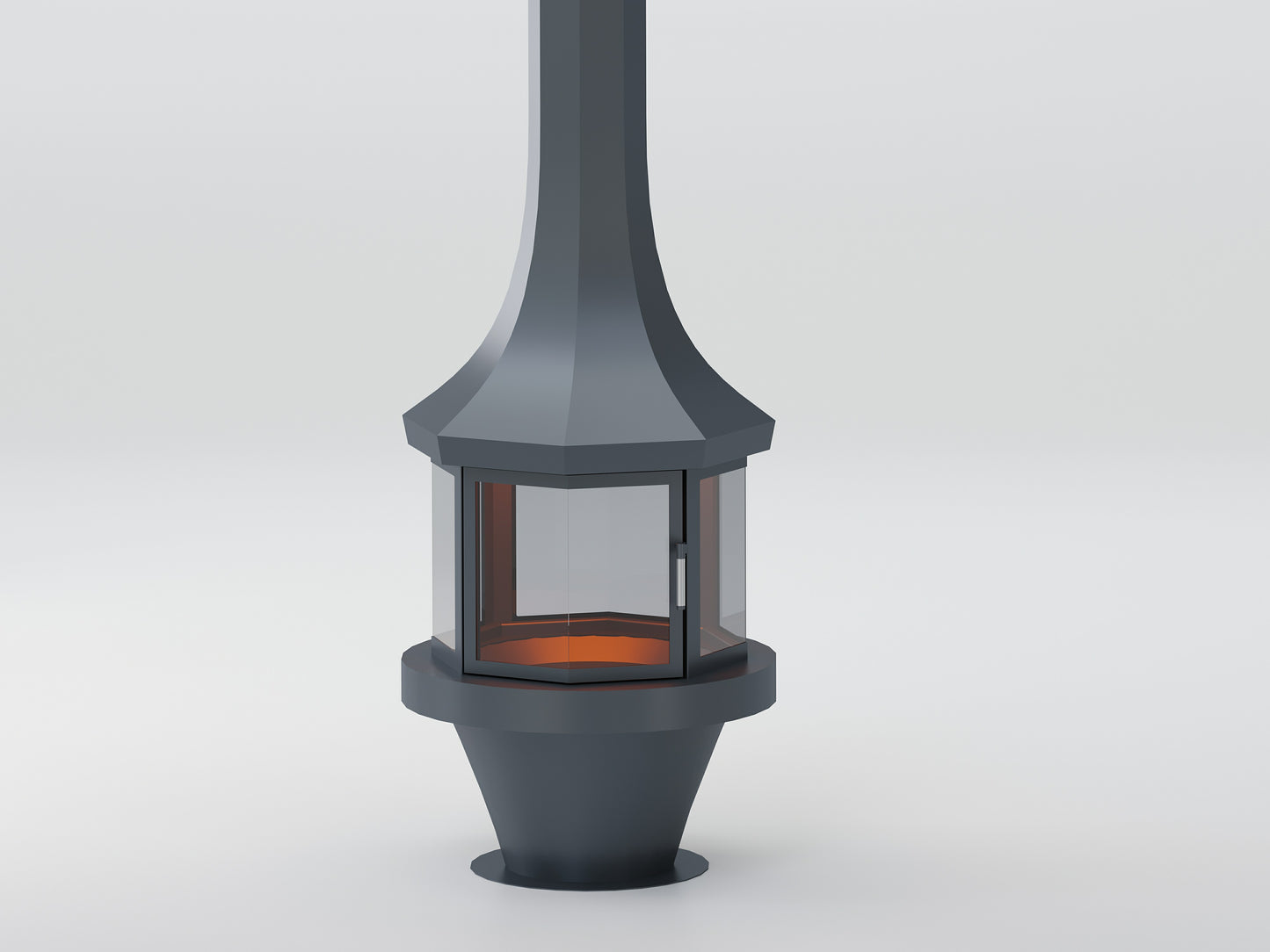 Sekizgen Model Orta Şömine 70X70
