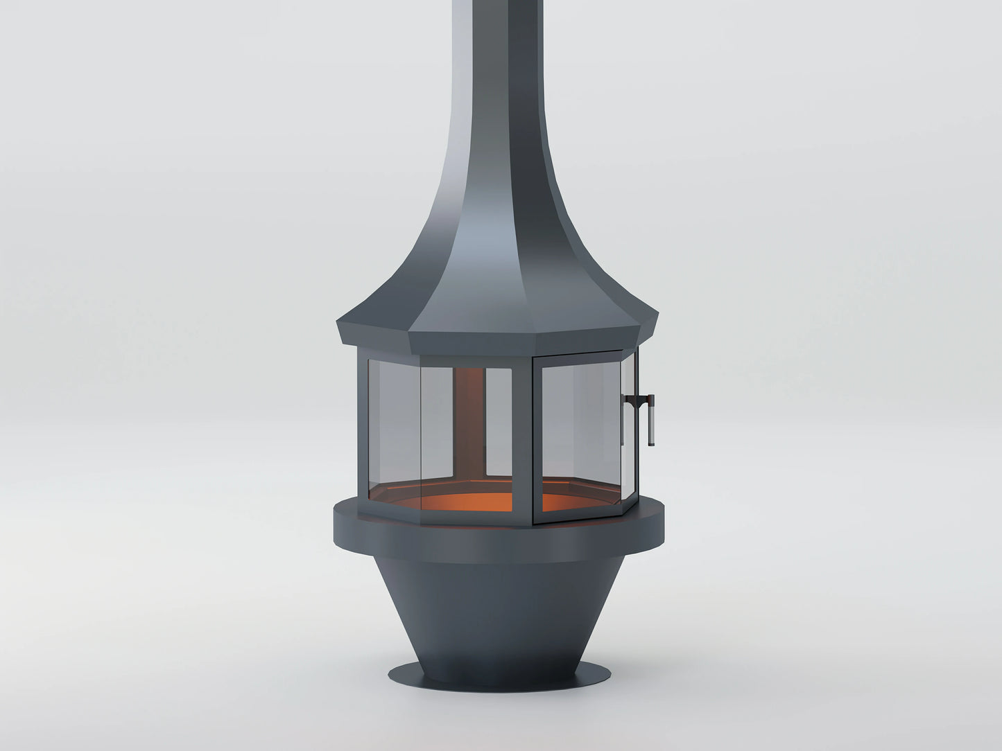 Sekizgen Model Orta Şömine 80X80
