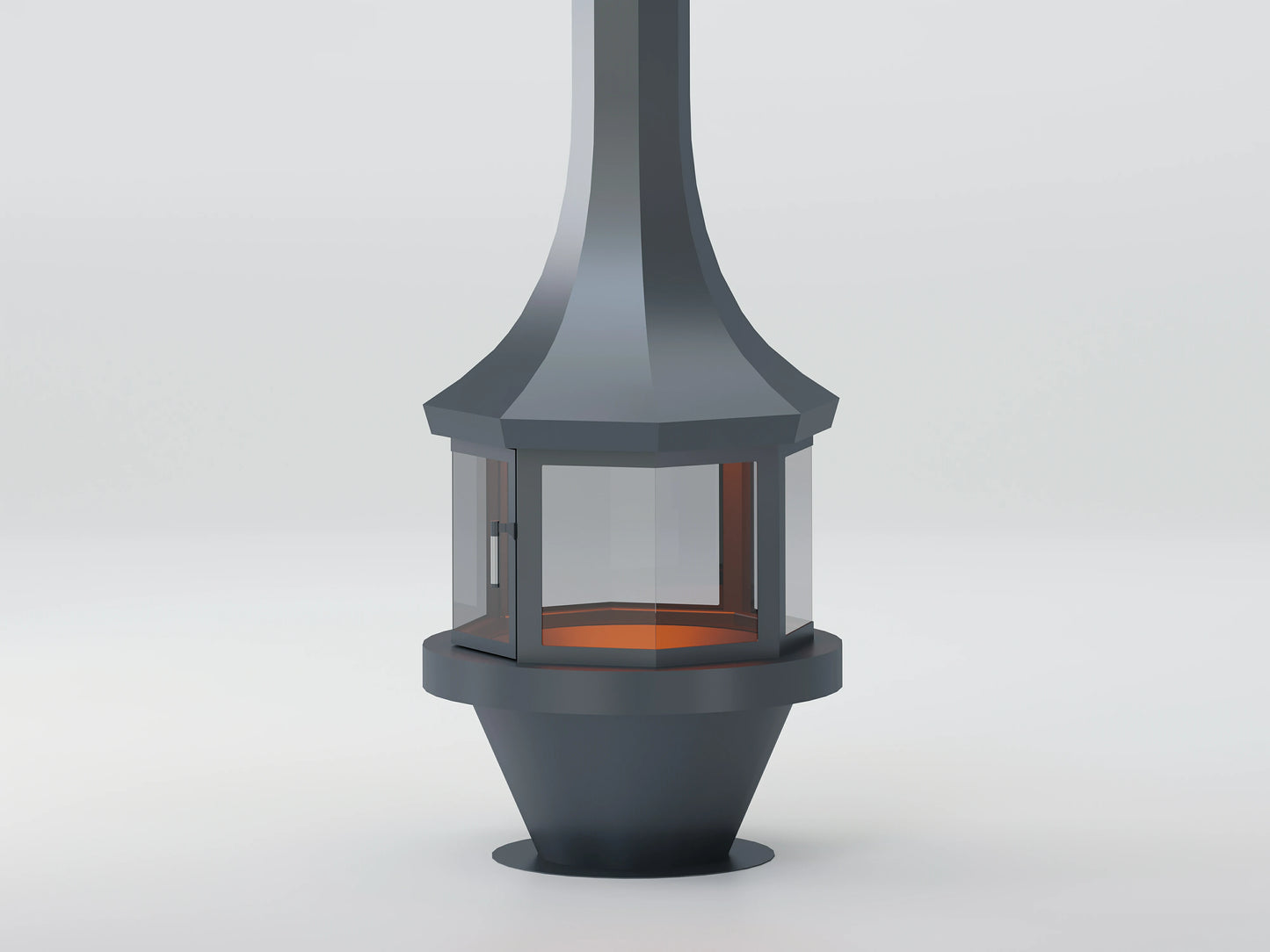 Sekizgen Model Orta Şömine 80X80