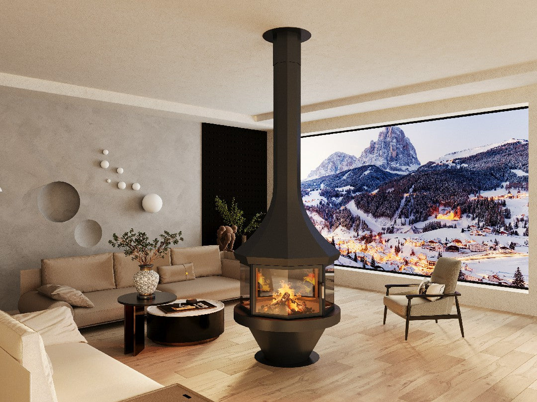 Sekizgen Model Orta Şömine 80X80