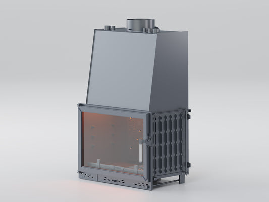 Wet Casting Fireplace Chamber with Heat Exchanger 70 cm