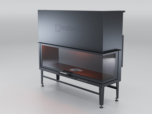150 cm Right Glass Elevator Fireplace Chamber