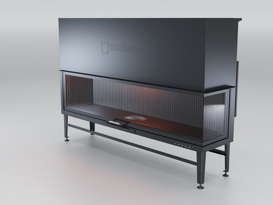 200 cm Right Glass Elevator Fireplace Chamber