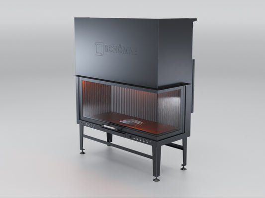 110 cm Right Glass Elevator Fireplace Chamber