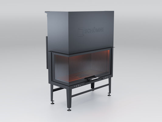 100 cm Left Glass Elevator Fireplace Chamber