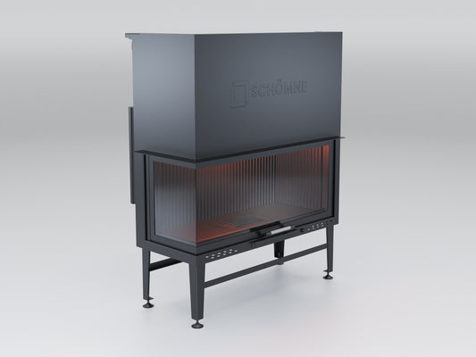 110 cm Left Glass Elevator Fireplace Chamber
