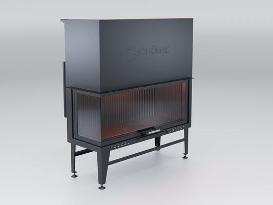 120 cm Left Glass Elevator Fireplace Chamber