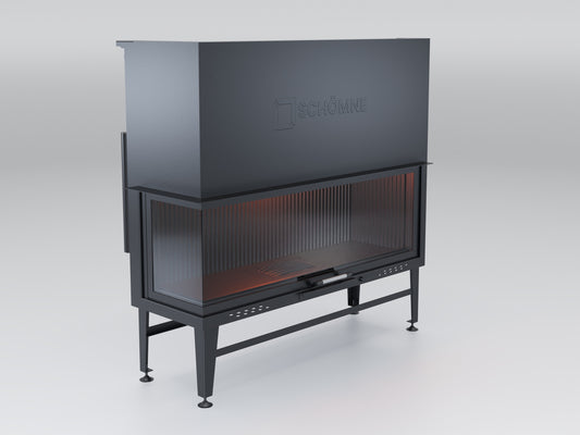 140 cm Left Glass Elevator Fireplace Chamber