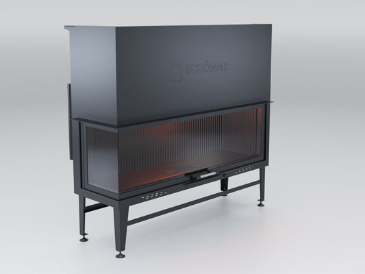 150 cm Left Glass Elevator Fireplace Chamber