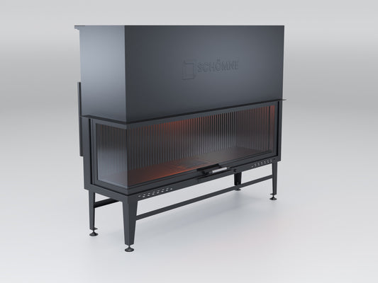 160 cm Left Glass Elevator Fireplace Chamber