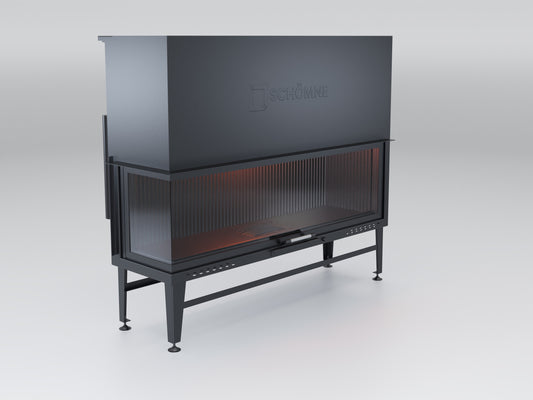 170 cm Left Glass Elevator Fireplace Chamber
