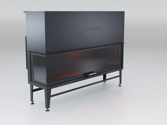 180 cm Left Glass Elevator Fireplace Chamber
