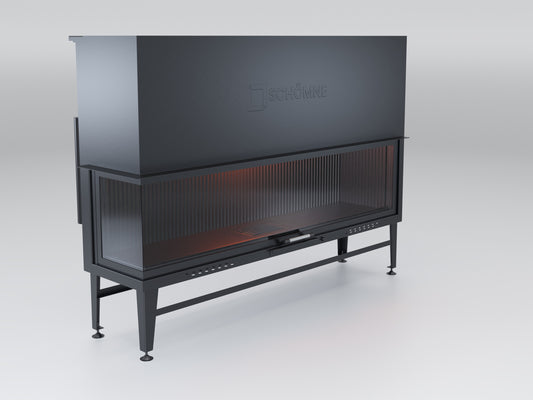 190 cm Left Glass Elevator Fireplace Chamber