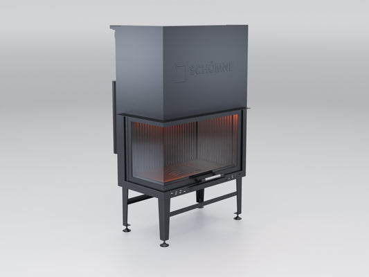 80 cm Left Glass Elevator Fireplace Chamber
