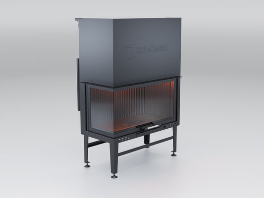 90 cm Left Glass Elevator Fireplace Chamber