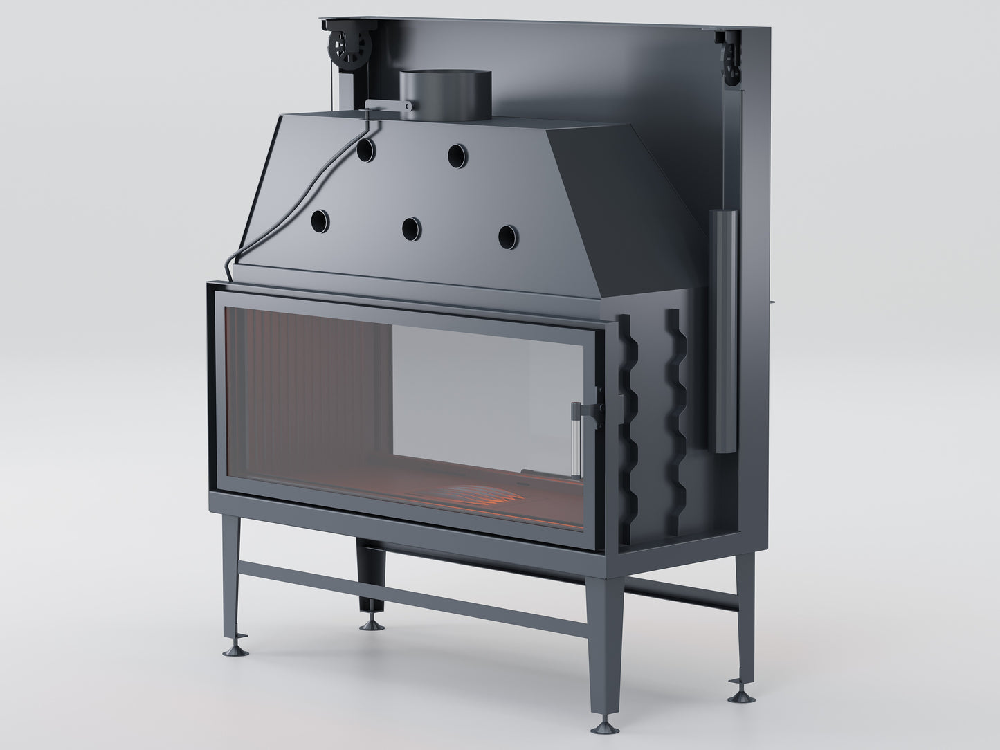 120 cm Tunnel Elevator Fireplace Chamber