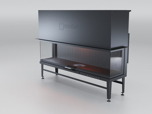 180 cm Fireplace Chamber with Three Sides Glass and Elevator