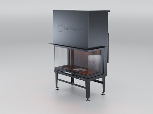 80 cm Fireplace Chamber with Three Sides Glass and Elevator