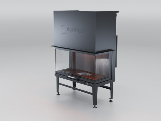 90 cm Fireplace Chamber with Three Sides Glass and Elevator