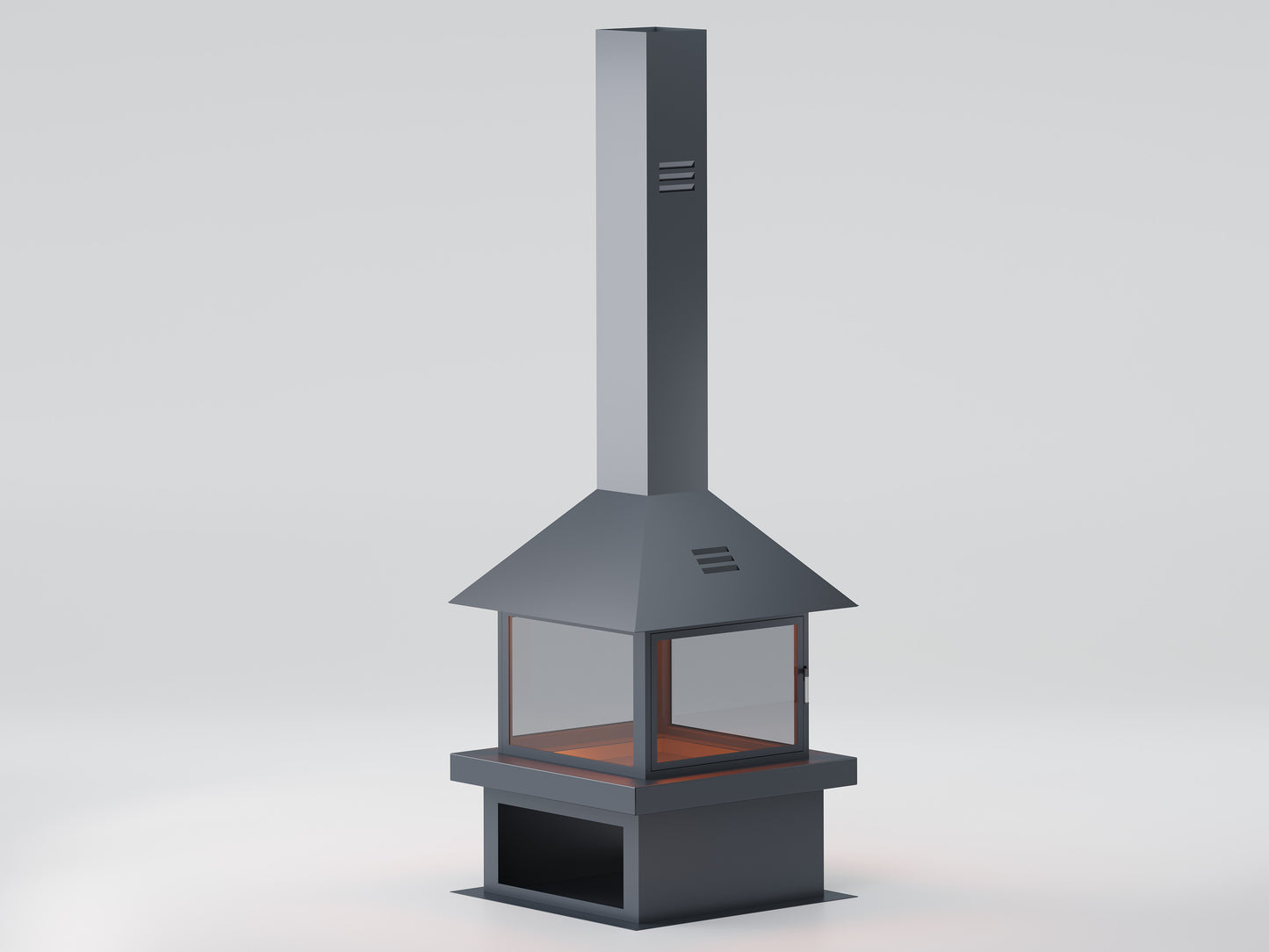 Square Model Medium Fireplace 80X80