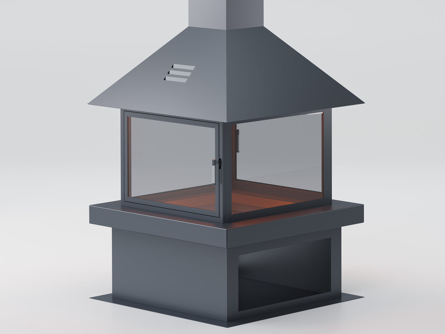Square Model Medium Fireplace 80X80