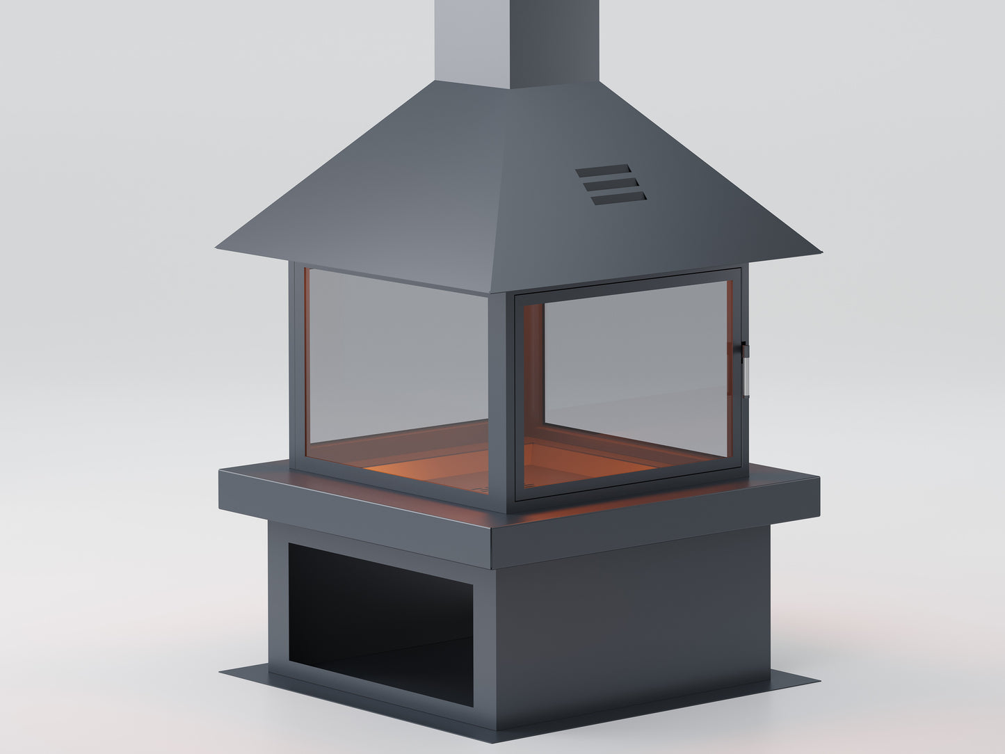 Square Model Medium Fireplace 80X80
