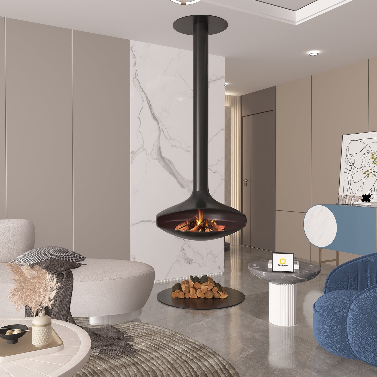 Ufo Model Medium Fireplace 90X90