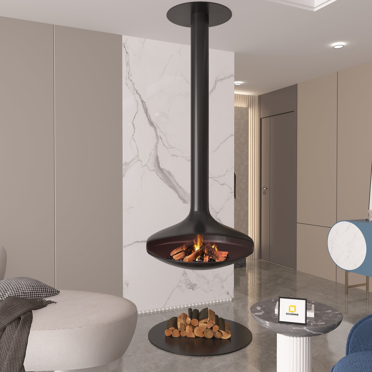 Ufo Model Medium Fireplace 90X90