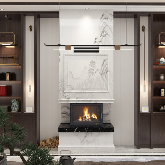 Döküm Şömine Haznesi Klapeli Üç Tarafı Camlı | Dodok Home