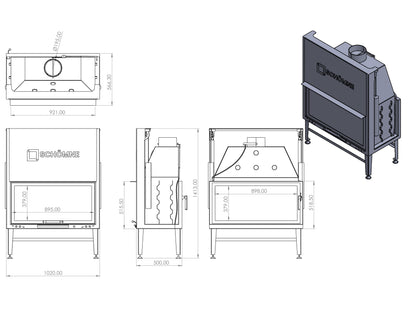 100 cm Tünel Asansörlü Şömine Haznesi | Dodok Home