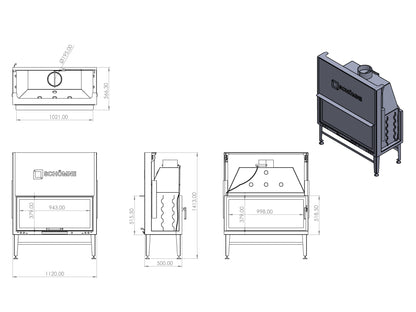 110 cm Tünel Asansörlü Şömine Haznesi | Dodok Home
