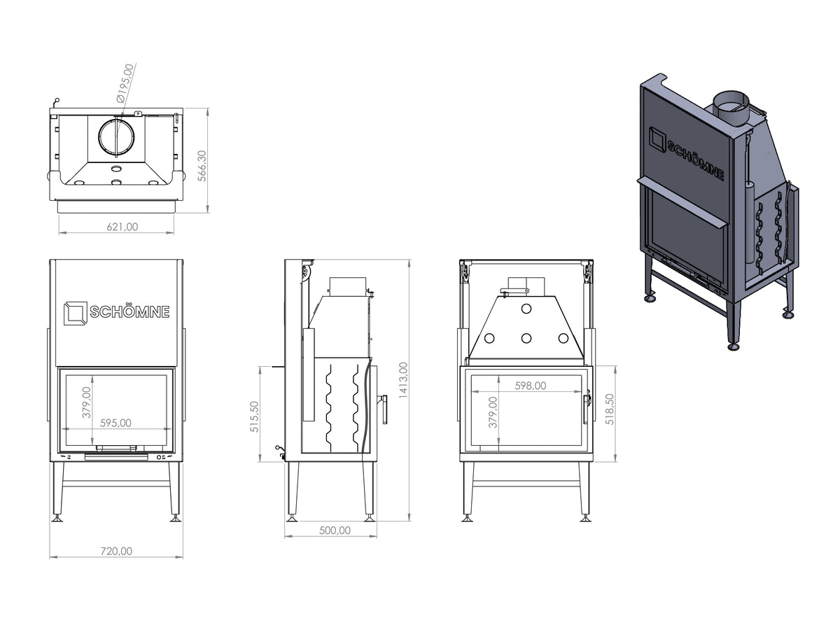 70 cm Tünel Asansörlü Şömine Haznesi | Dodok Home