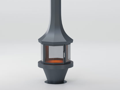 Sekizgen Model Orta Şömine 70X70