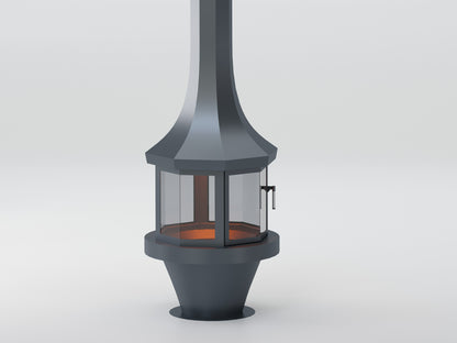 Sekizgen Model Orta Şömine 70X70
