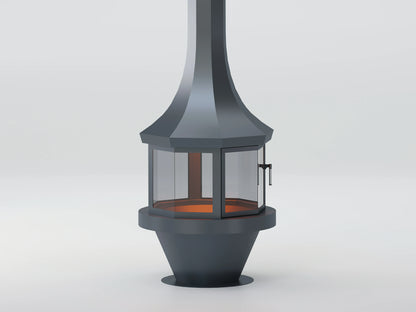 Sekizgen Model Orta Şömine 80X80