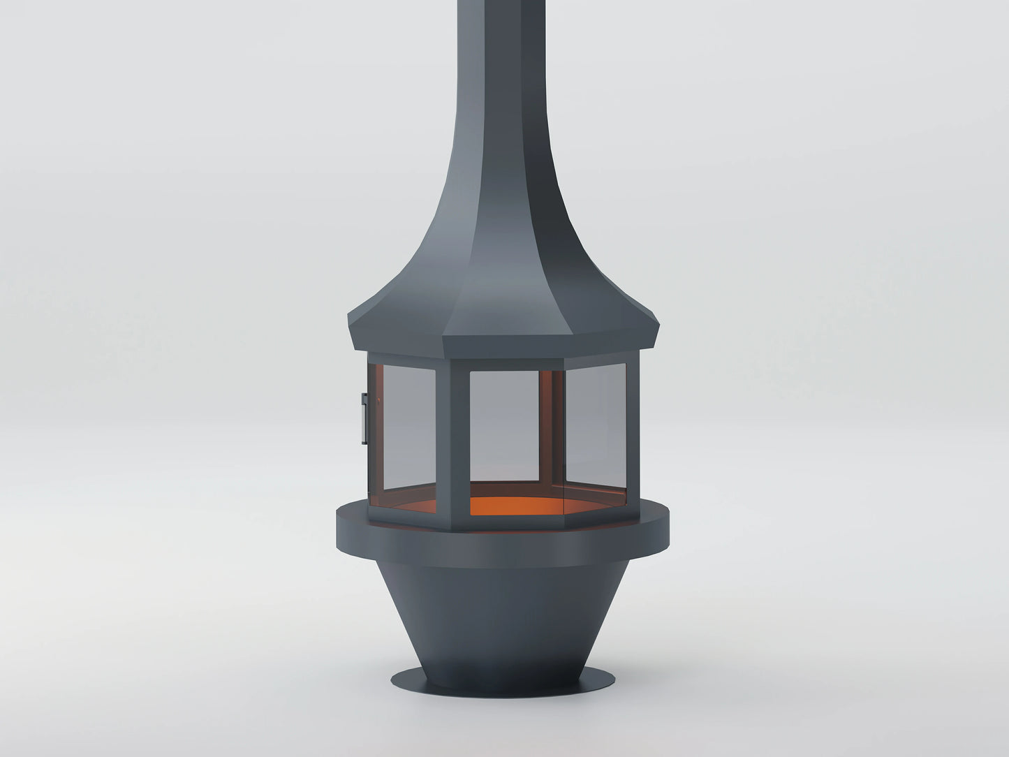 Sekizgen Model Orta Şömine 80X80