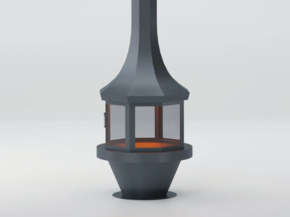Sekizgen Model Orta Şömine 80X80