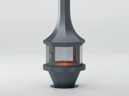 Sekizgen Model Orta Şömine 80X80