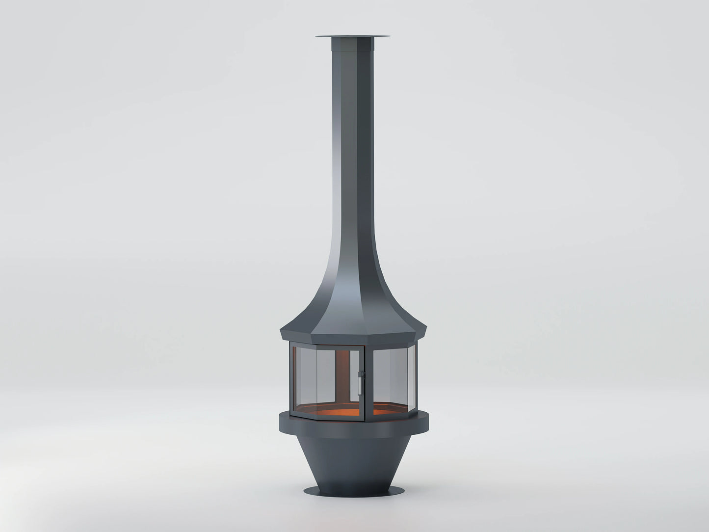 Sekizgen Model Orta Şömine 80X80