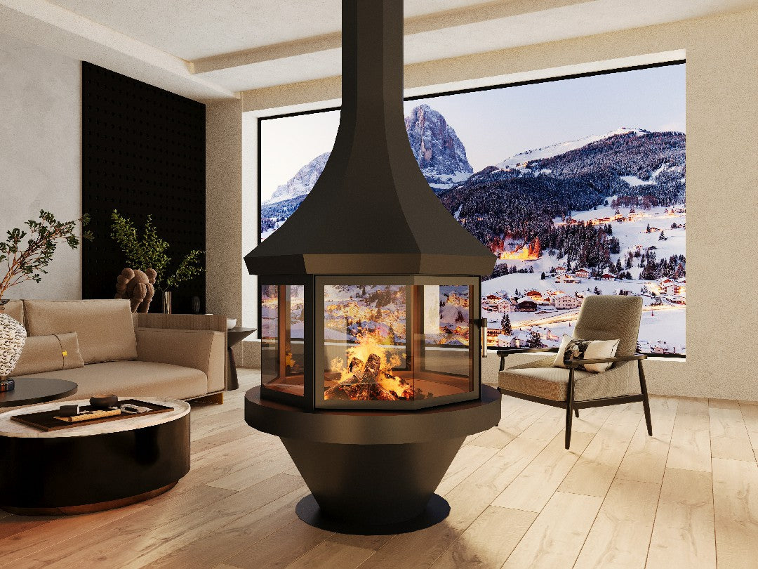Sekizgen Model Orta Şömine 80X80