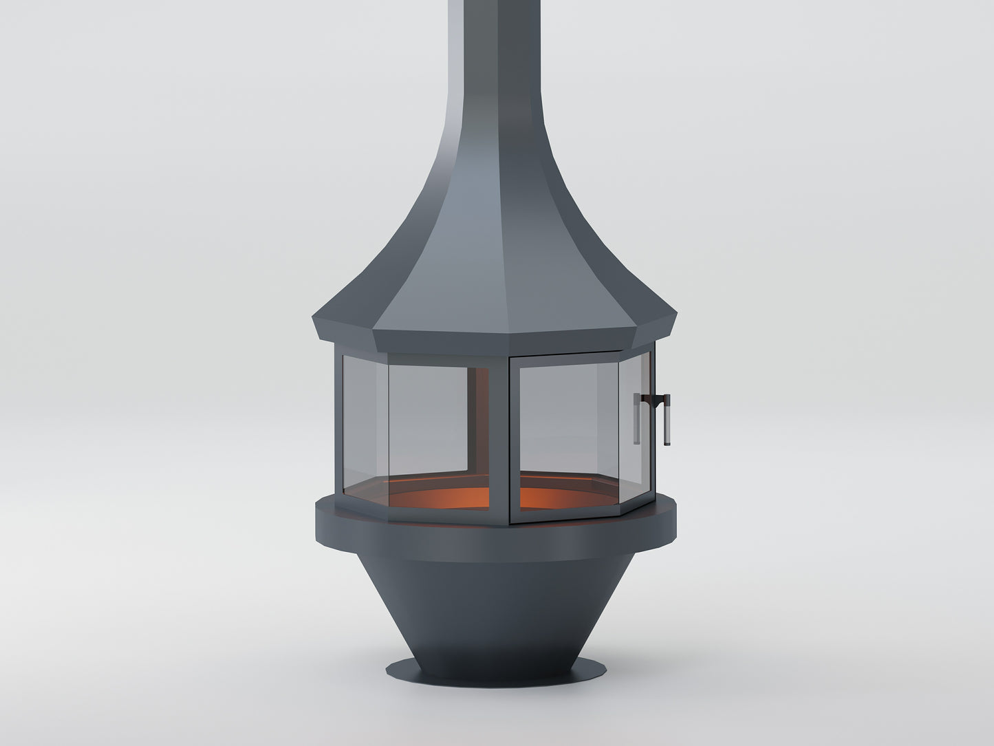 Sekizgen Model Orta Şömine 90X90
