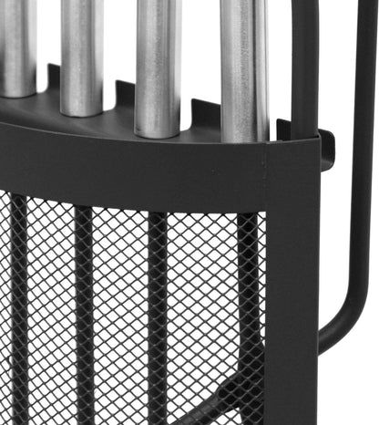 Dodok Home Gümüş Lüx Ithal Tel Standlı Şömine-Soba Maşa Takımı 5'Li Set DH-SS47