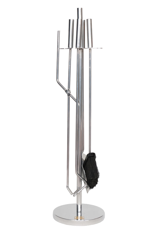 Dodok Home 5 Li Lüx Ithal İnox Yuvarlak Tabanlı Şömine-Soba Maşa Takımı Aksesuar Set DH-SS044